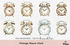 Vintage Alarm Clock Clipart Bundle