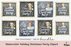 Holiday Christmas Party Clipart Bundle - CraftNest - Digital Crafting and Art