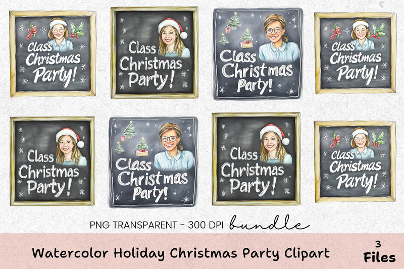 Holiday Christmas Party Clipart Bundle - CraftNest - Digital Crafting and Art