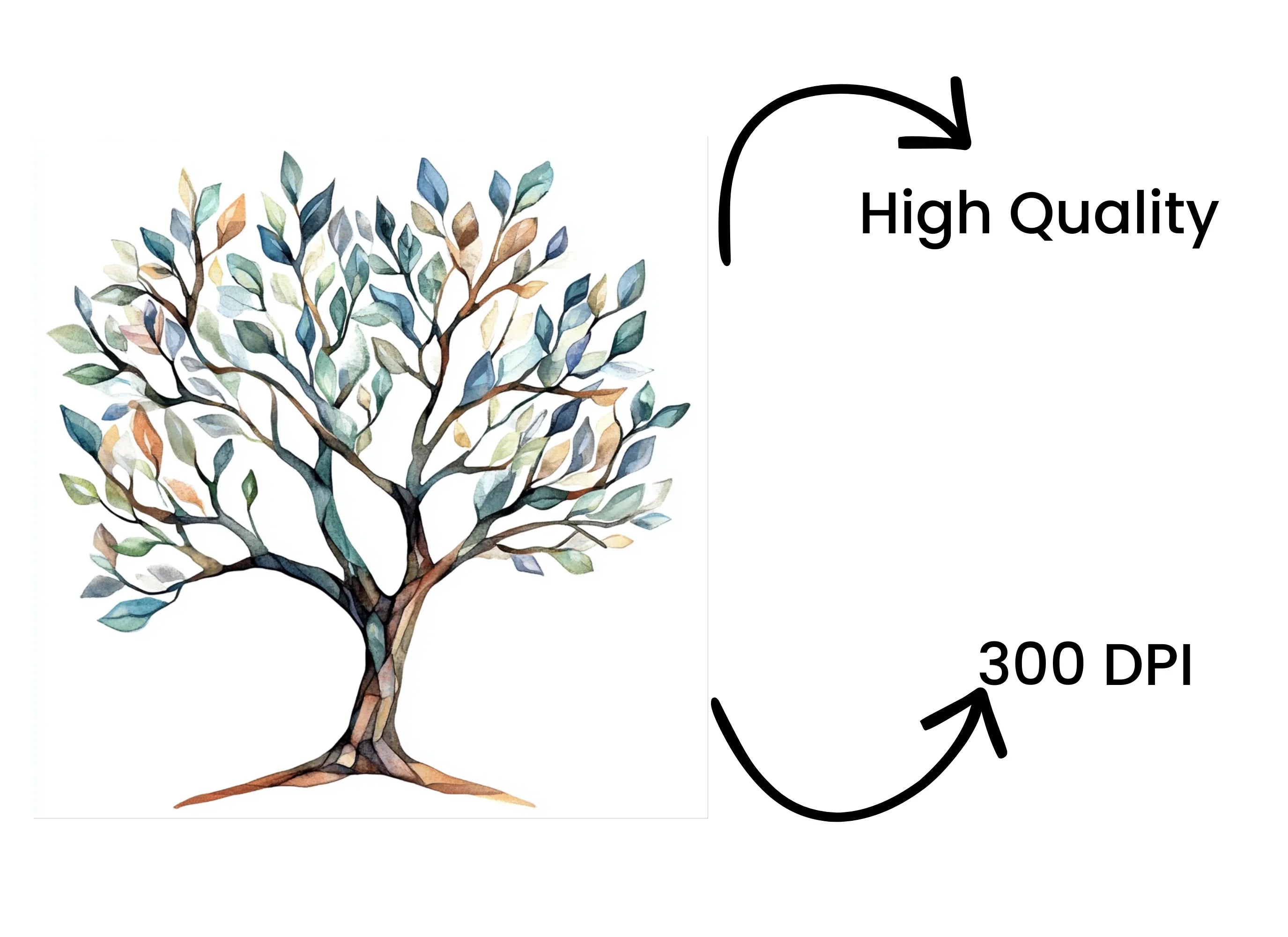 Abstract Tree of Life Clipart Bundle