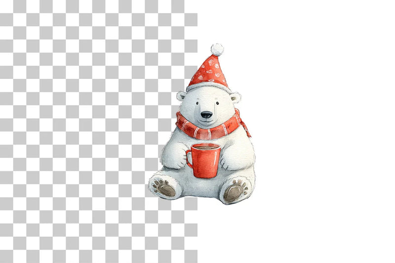 Cute Christmas Bear Clipart Bundle - CraftNest - Digital Crafting and Art