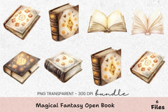 Magical Fantasy Open Book Clipart Bundle - CraftNest - Digital Crafting and Art