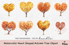 Heart Shaped Autumn Tree Clipart Bundle