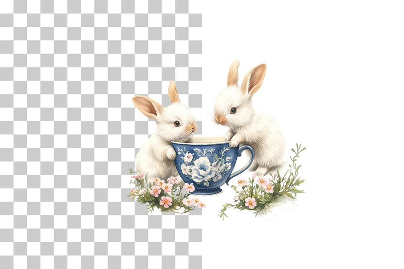 Cute Bunny Clipart Bundle - CraftNest - Digital Crafting and Art