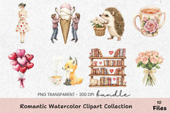 Romantic Collection Clipart Bundle - CraftNest - Digital Crafting and Art