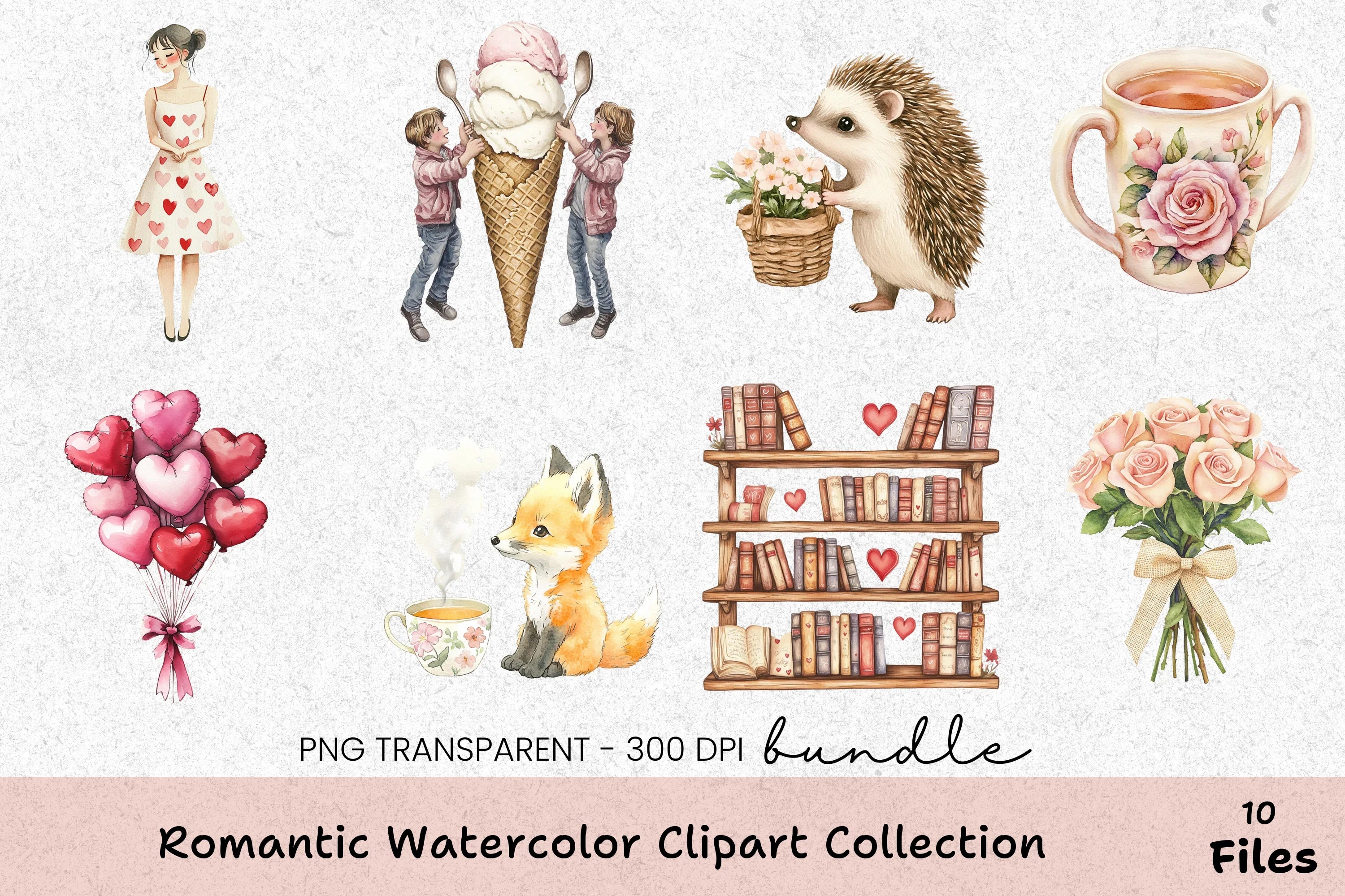 Romantic Collection Clipart Bundle - CraftNest - Digital Crafting and Art
