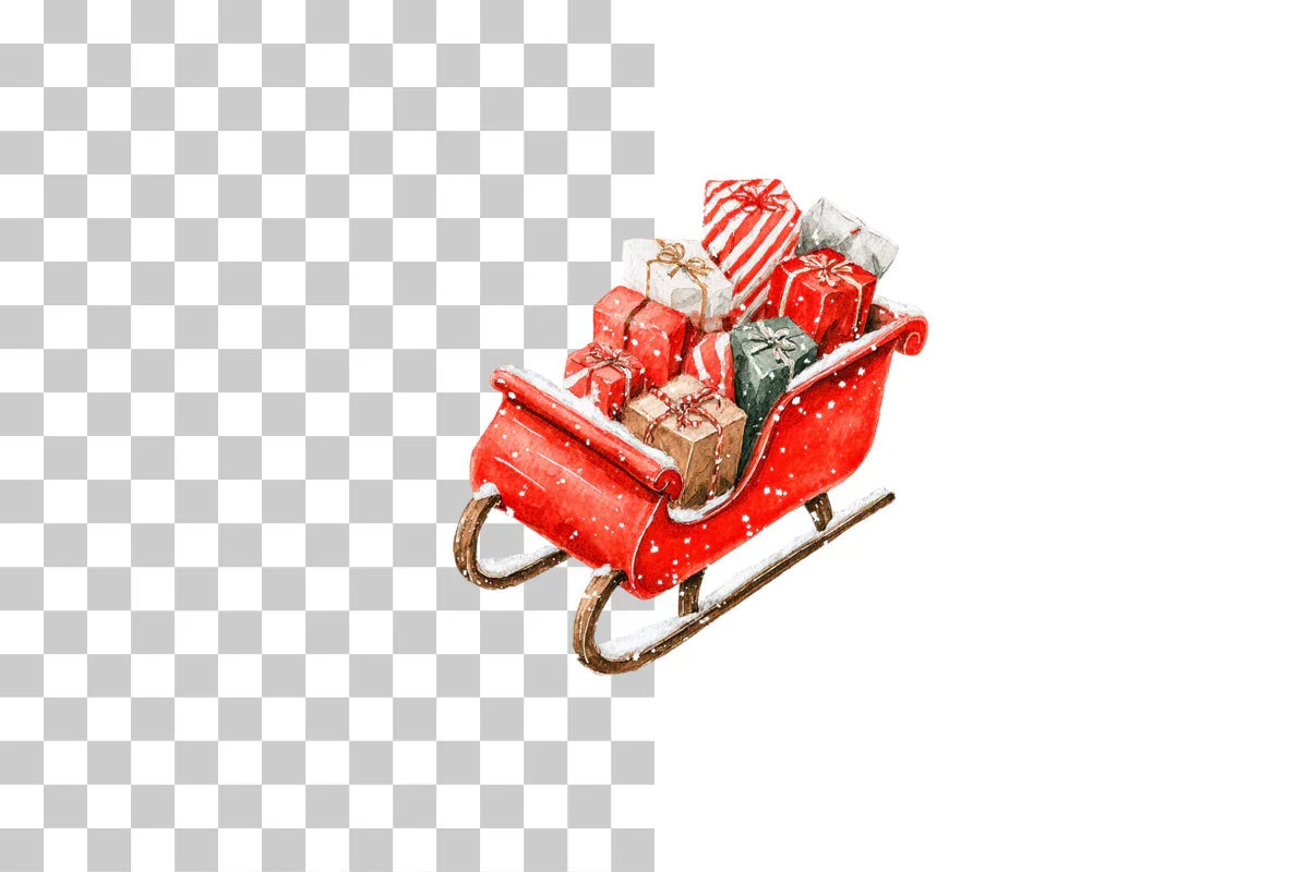Santa Sleigh Gift Clipart Bundle - CraftNest - Digital Crafting and Art