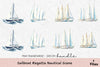 Sailboat Regatta Nautical Scene Clipart Bundle