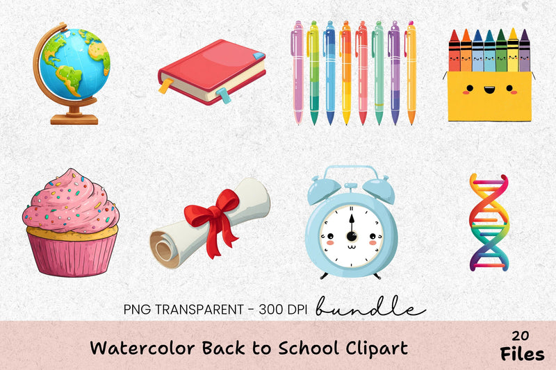 Back to School Clipart Bundle - CraftNest - Digital Crafting and Art