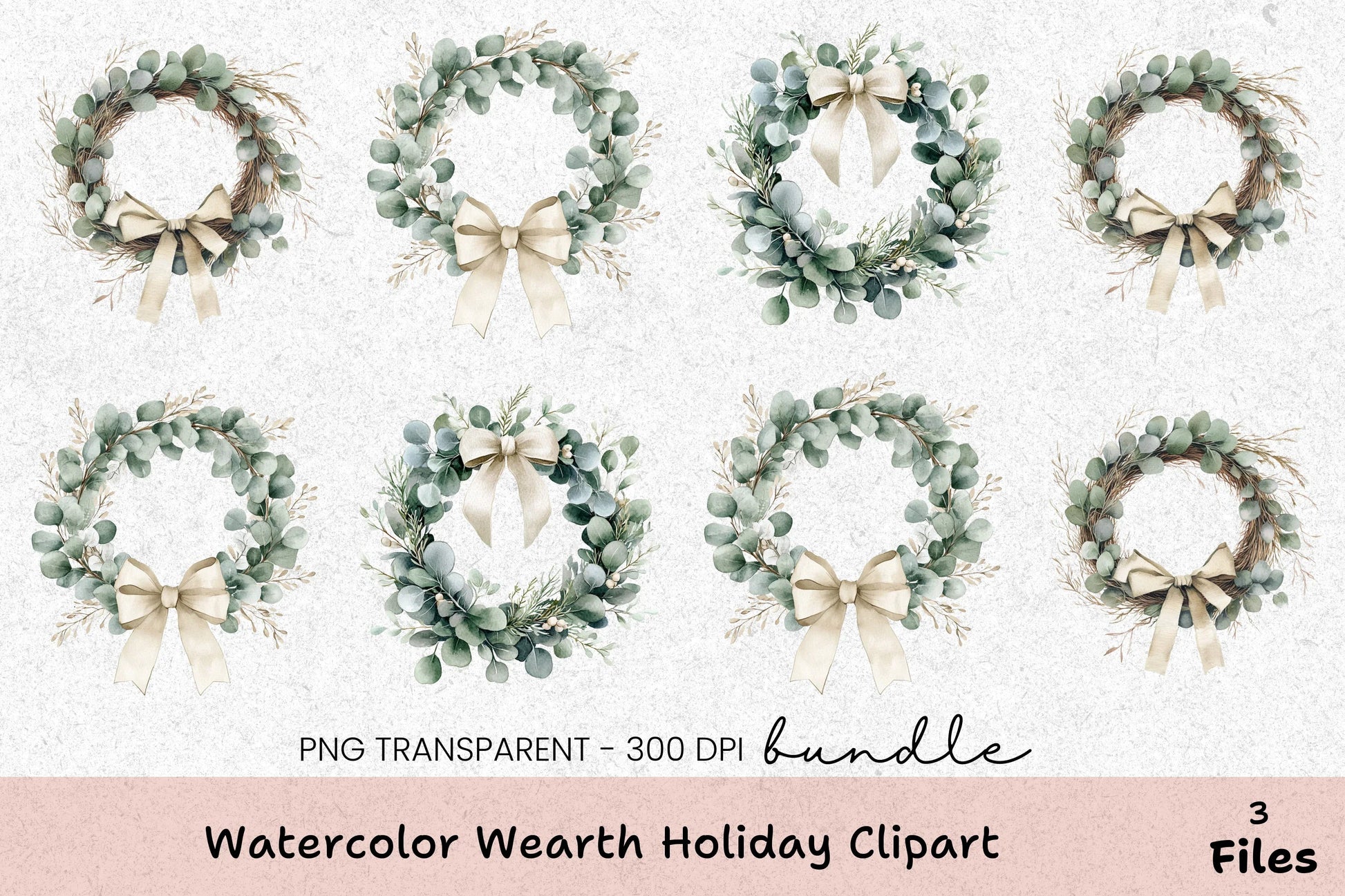 Wreath Holiday Clipart Bundle - CraftNest - Digital Crafting and Art