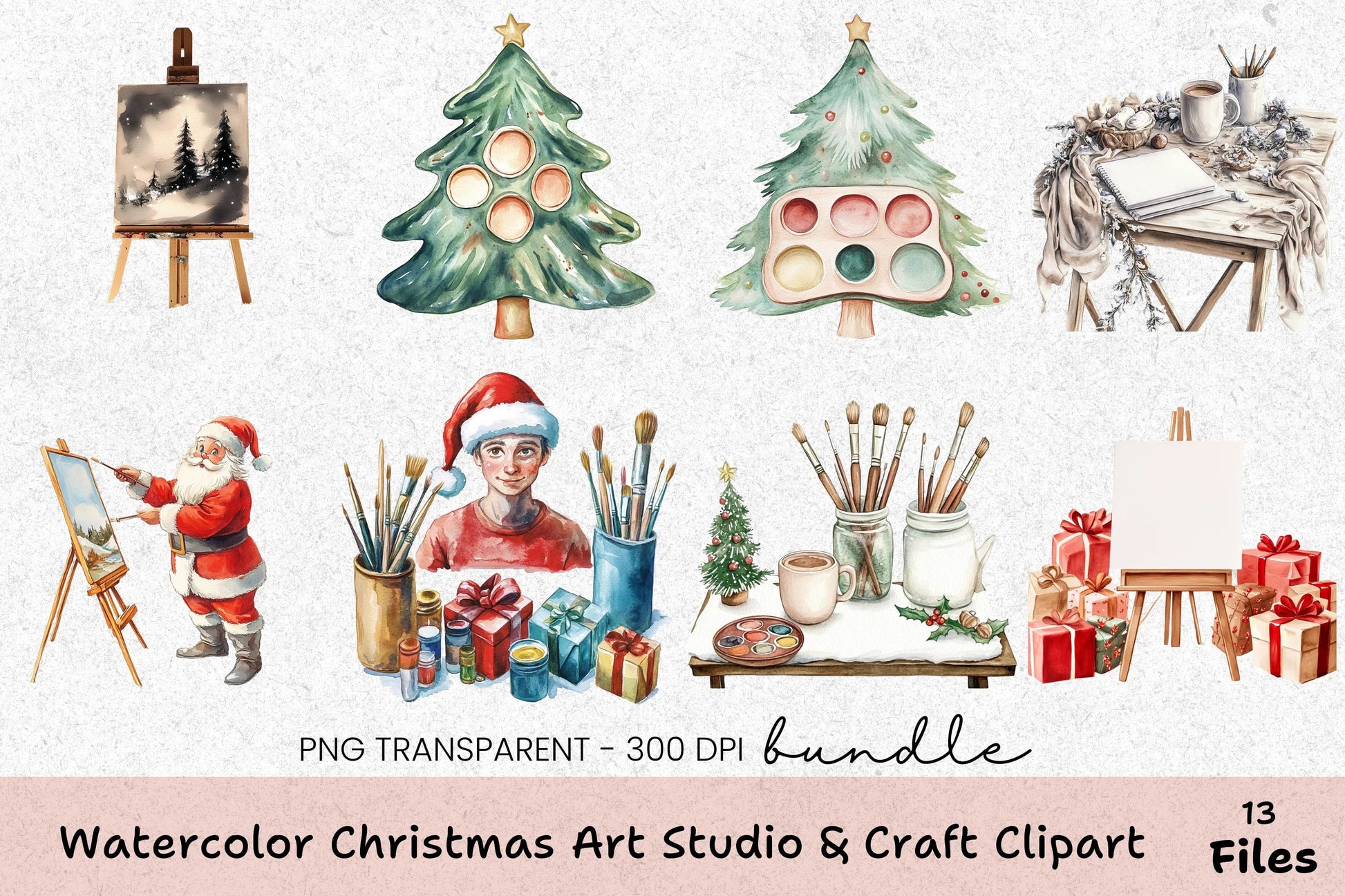 Christmas Art Studio & Craft Clipart Bundle - CraftNest - Digital Crafting and Art