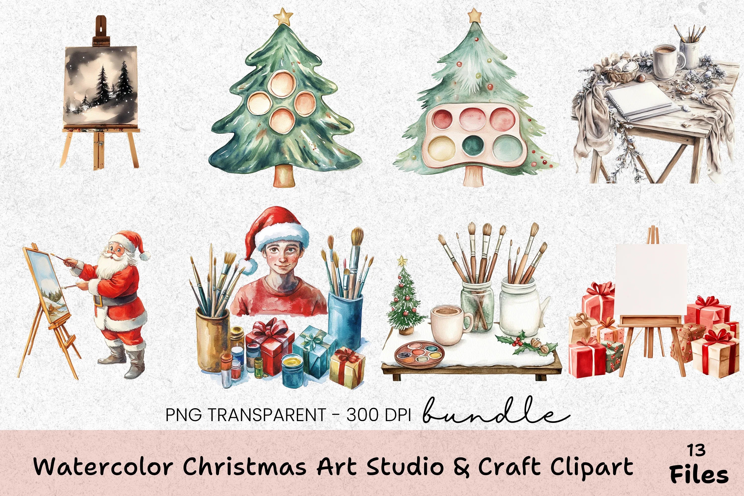 Christmas Art Studio & Craft Clipart Bundle - CraftNest - Digital Crafting and Art