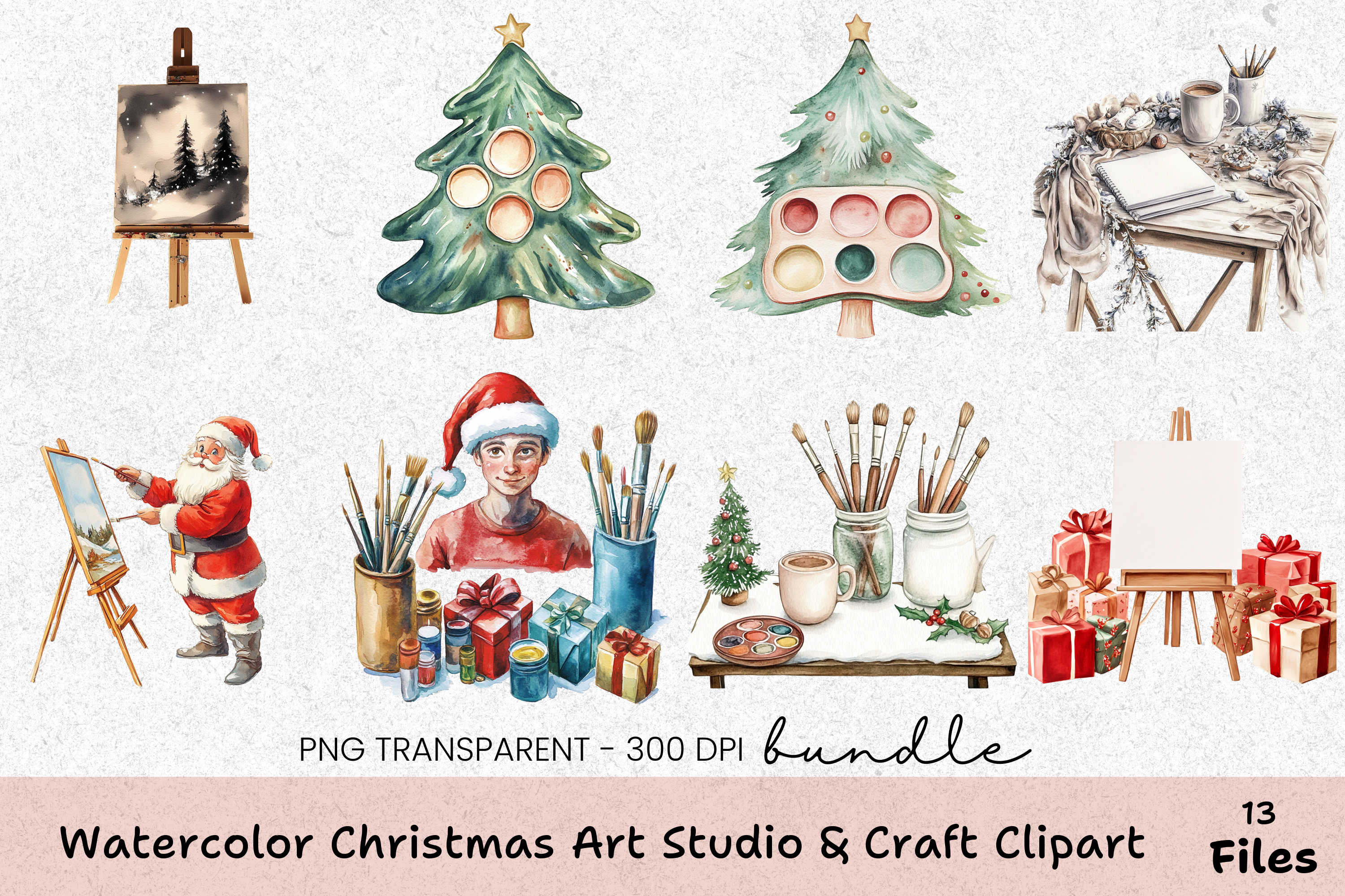 Christmas Art Studio & Craft Clipart Bundle