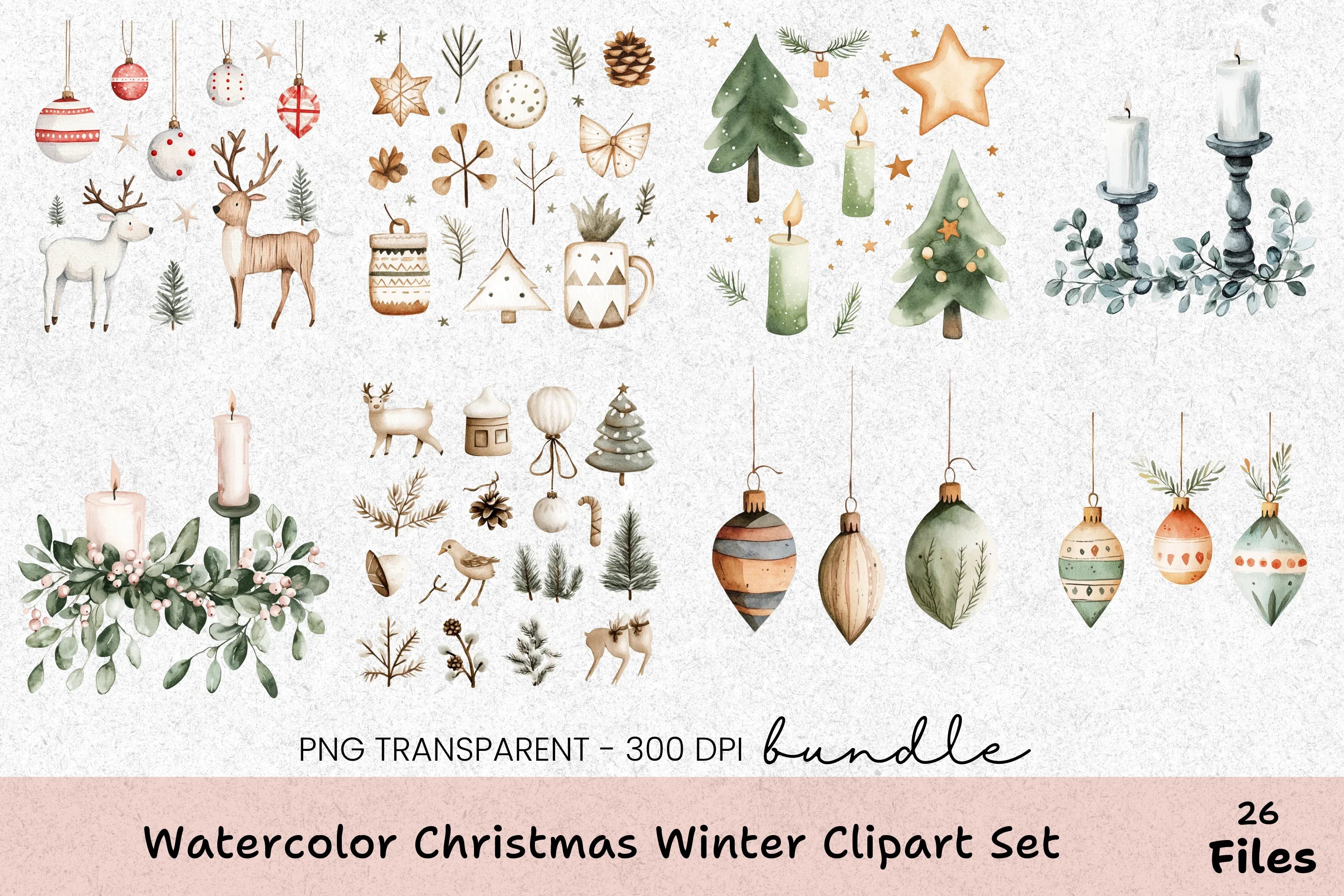 Christmas Winter Clipart Bundle - CraftNest - Digital Crafting and Art