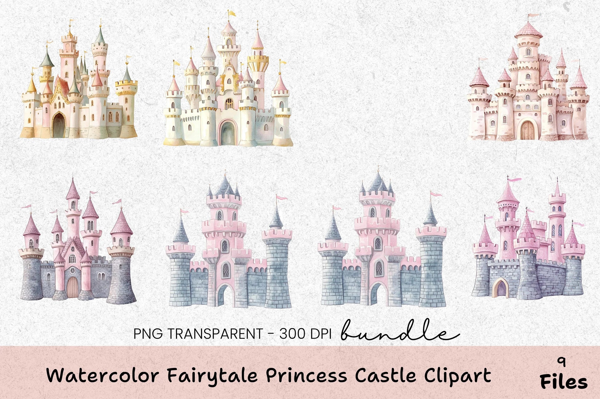 Fairytale Princess Castle Clipart Bundle - CraftNest - Digital Crafting and Art