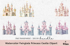 Fairytale Princess Castle Clipart Bundle - CraftNest - Digital Crafting and Art