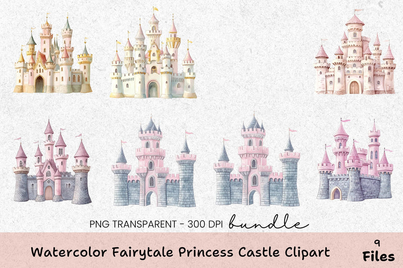 Fairytale Princess Castle Clipart Bundle - CraftNest - Digital Crafting and Art