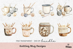 Knitting Designs Mug Wrap Bundle - CraftNest - Digital Crafting and Art