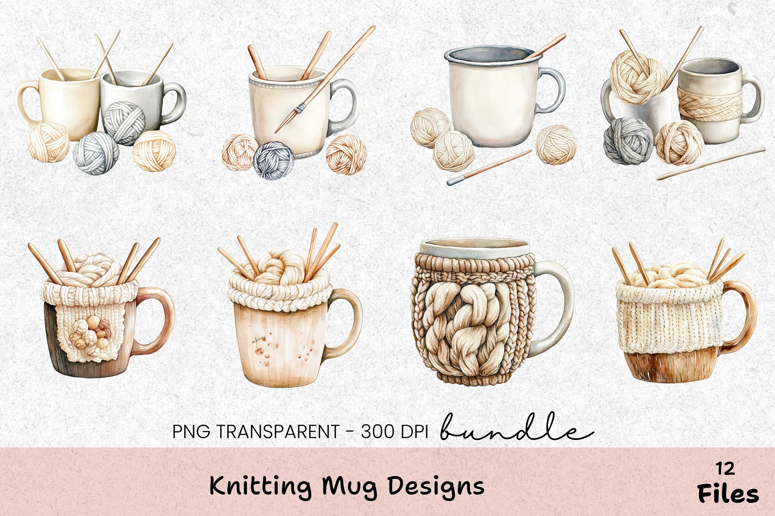 Knitting Designs Mug Wrap Bundle - CraftNest - Digital Crafting and Art