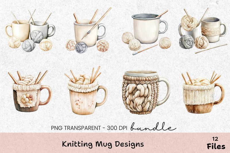 Knitting Designs Mug Wrap Bundle - CraftNest - Digital Crafting and Art