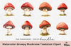 Grumpy Mushroom Toadstool Clipart Bundle