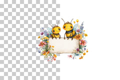 Honey Bee Coloring Page Clipart Bundle - CraftNest - Digital Crafting and Art