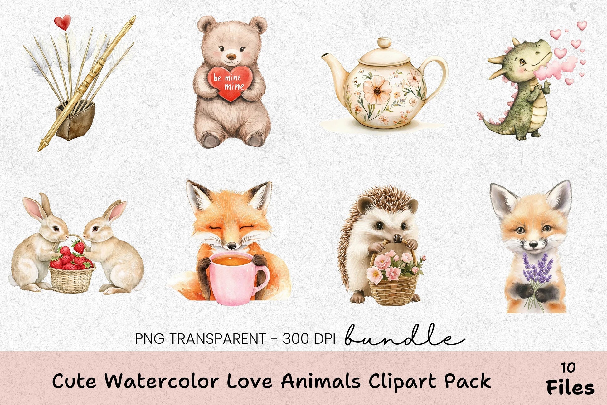 Cute Love Animals Clipart Bundle - CraftNest - Digital Crafting and Art
