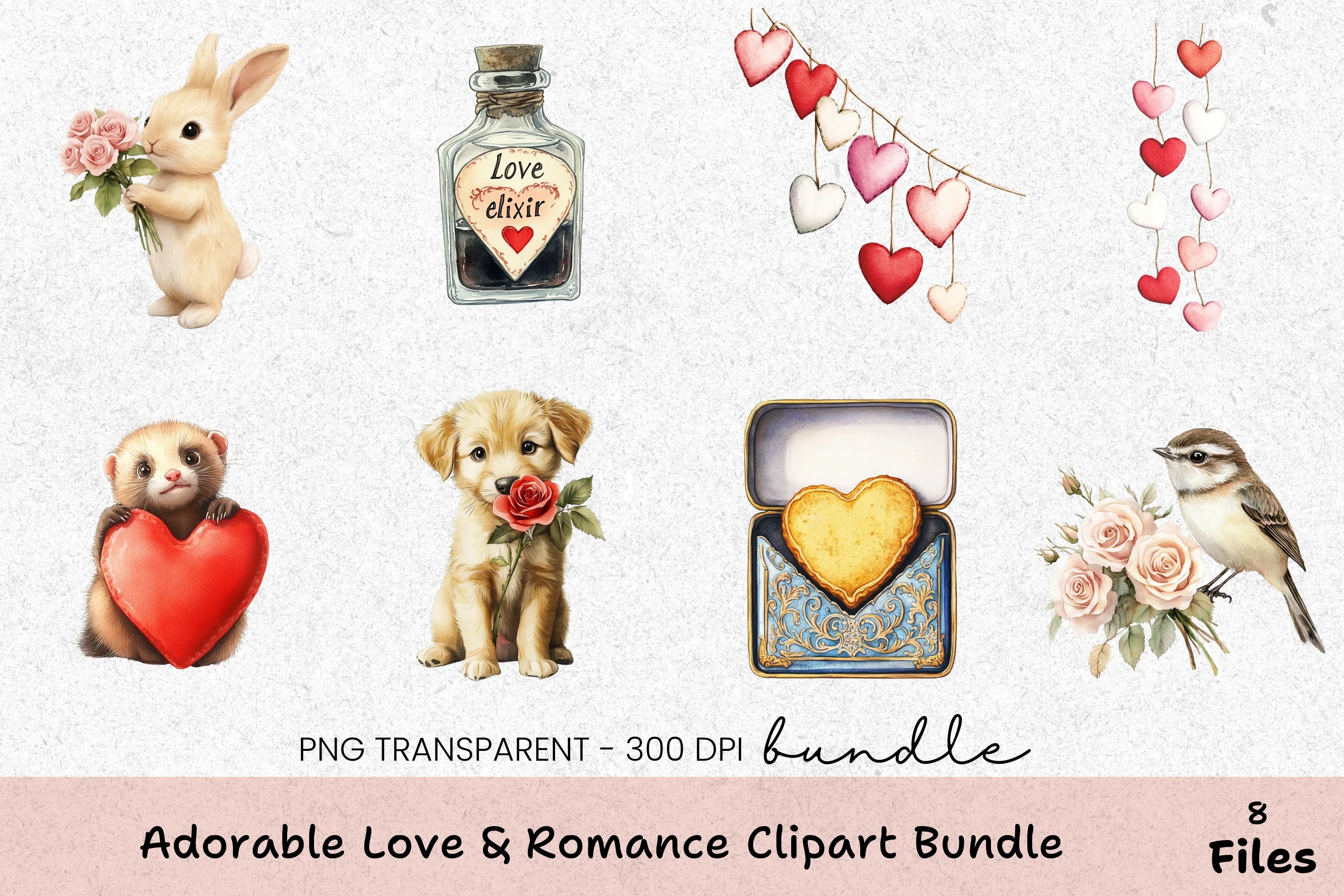 Adorable Love & Romance Clipart Bundle - CraftNest - Digital Crafting and Art