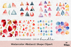 Abstract Shape Clipart Bundle - CraftNest - Digital Crafting and Art