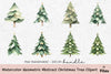 Geometric Abstract Christmas Tree Clipart Bundle
