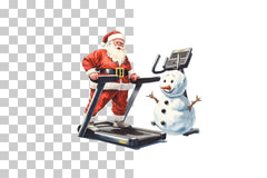Santa and Snowman Workout Clipart Bundle - CraftNest - Digital Crafting and Art