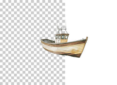 Fishing Boat Clipart Bundle for Lake Scenes - CraftNest - Digital Crafting and Art
