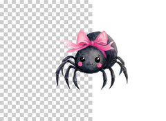 Cute Spider with Bow Clipart Bundle - CraftNest - Digital Crafting and Art
