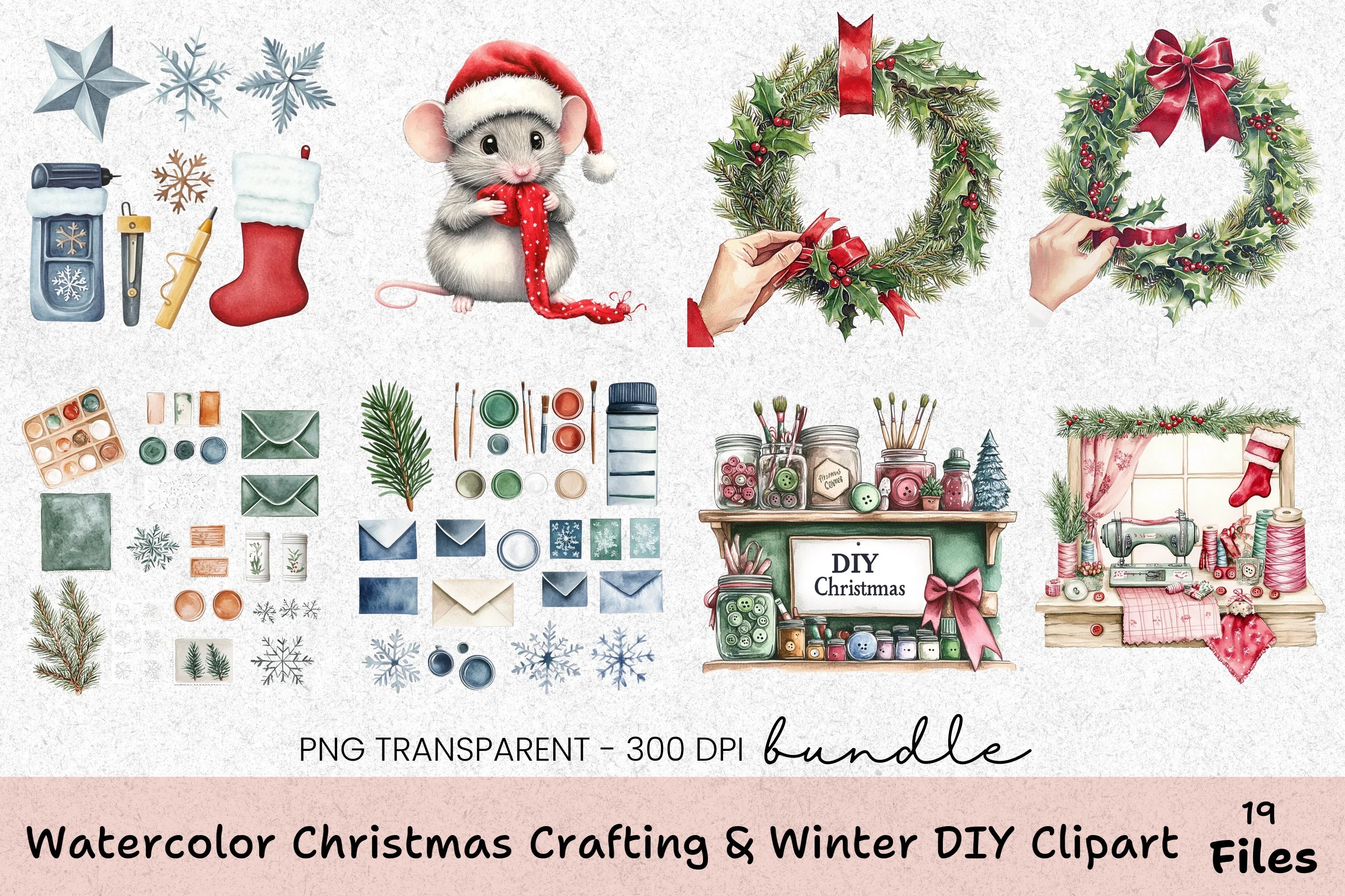 Christmas Crafting & Winter DIY Clipart Bundle - CraftNest - Digital Crafting and Art