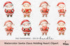 Santa Claus Heart Clipart Bundle