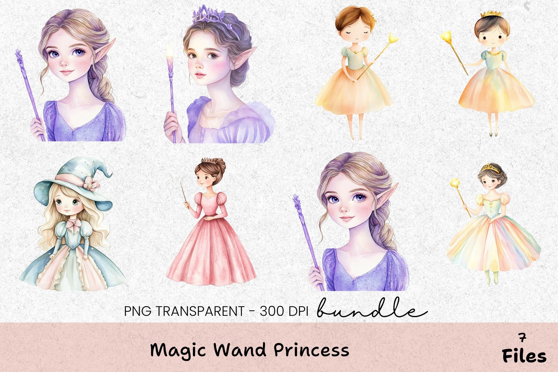 Magic Wand Princess Clipart Bundle - CraftNest - Digital Crafting and Art
