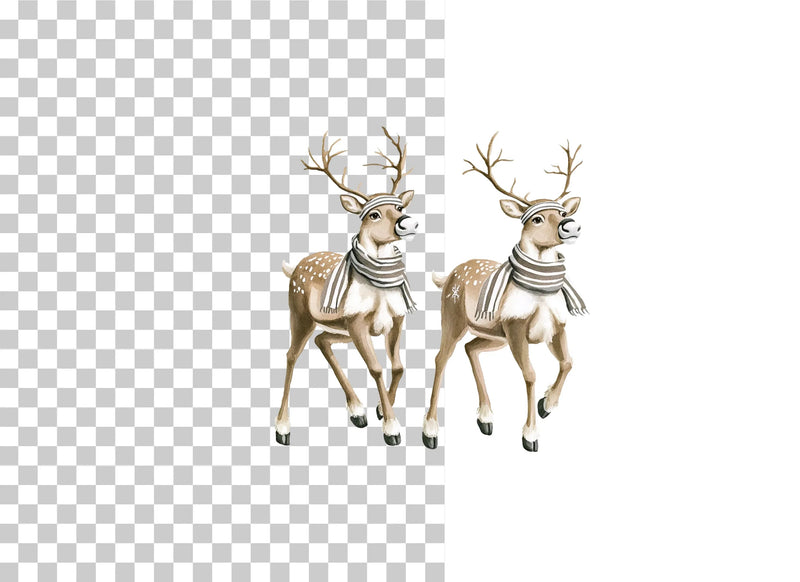 Santa and Reindeer Clipart Bundle - CraftNest - Digital Crafting and Art