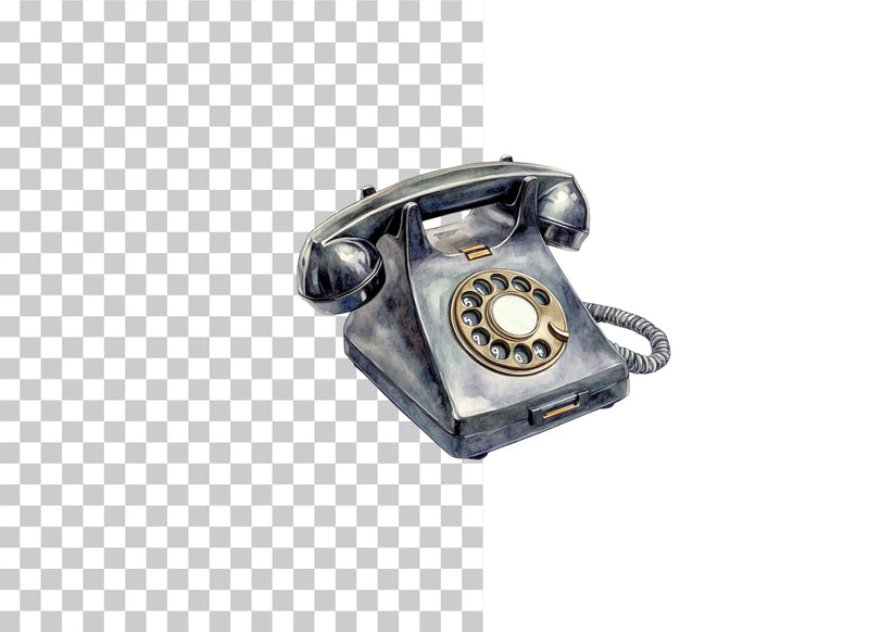 Vintage Rotary Telephone Clipart Bundle - CraftNest - Digital Crafting and Art