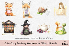Cute Cozy Fantasy Clipart Bundle - CraftNest - Digital Crafting and Art