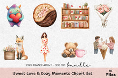 Sweet Love & Cozy Moments Clipart Bundle - CraftNest - Digital Crafting and Art