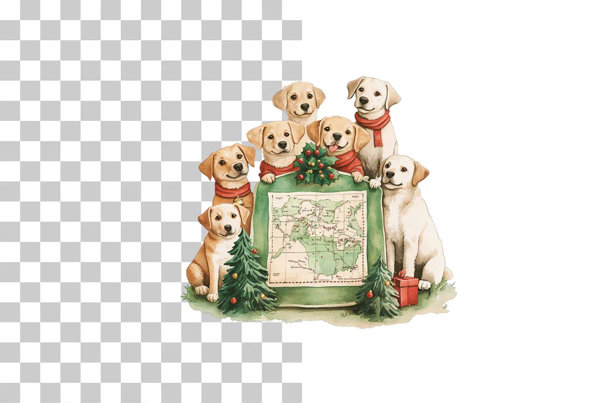 Cute Christmas Dogs Holiday Clipart Bundle - CraftNest - Digital Crafting and Art