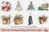 Festive Holiday Crafting Tools Clipart Bundle