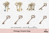 Vintage Ornate Keys Clipart Bundle