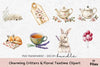 Charming Critters & Floral Teatime Clipart Bundle