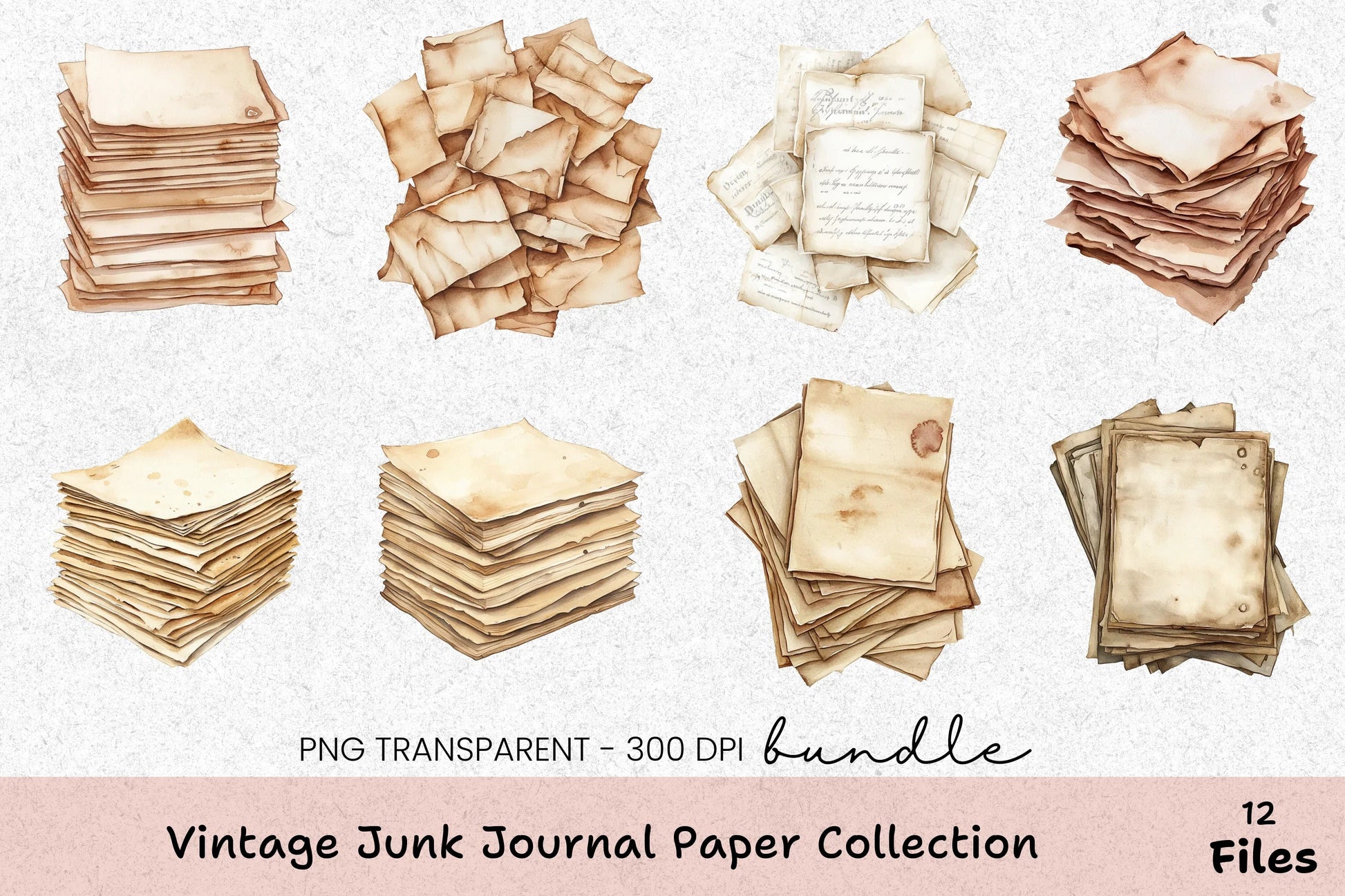 Vintage Paper Collection Clipart Bundle - CraftNest - Digital Crafting and Art