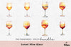 Sunset Wine Glass Clipart Bundle