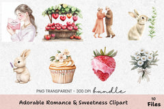 Adorable Romance & Sweetness Clipart Bundle - CraftNest - Digital Crafting and Art