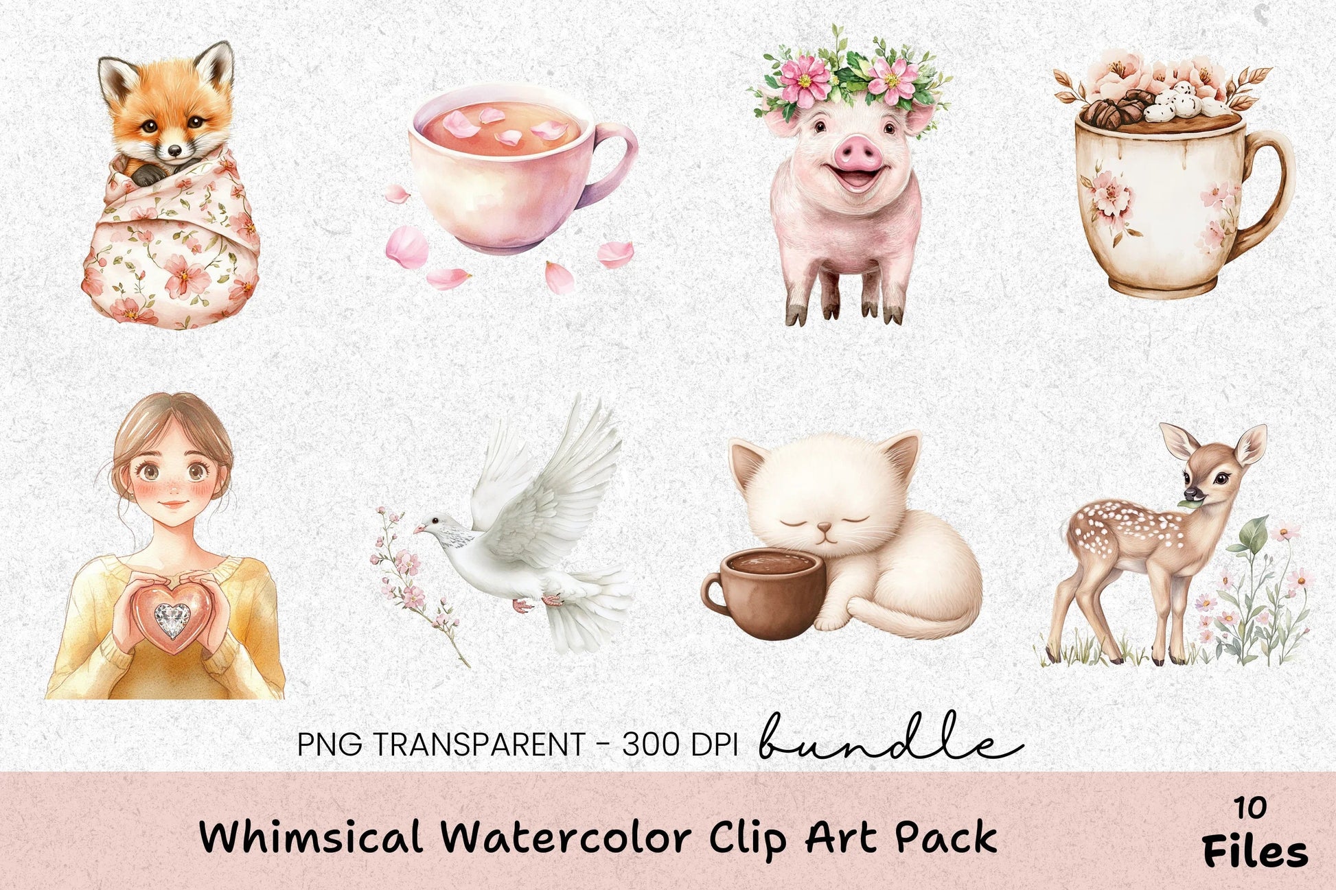 Whimsical Clip Art Pack Bundle - CraftNest - Digital Crafting and Art