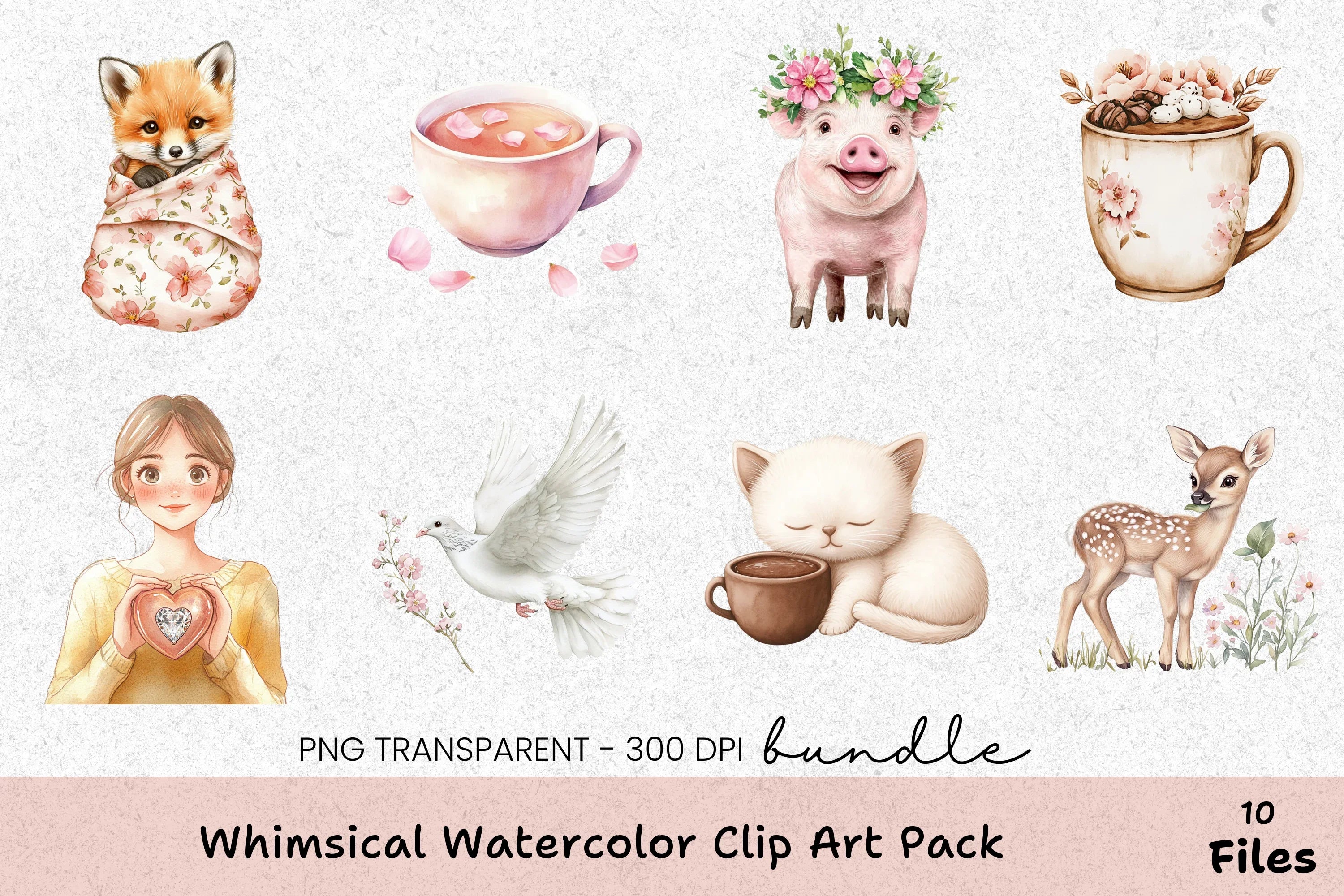Whimsical Clip Art Pack Bundle - CraftNest - Digital Crafting and Art