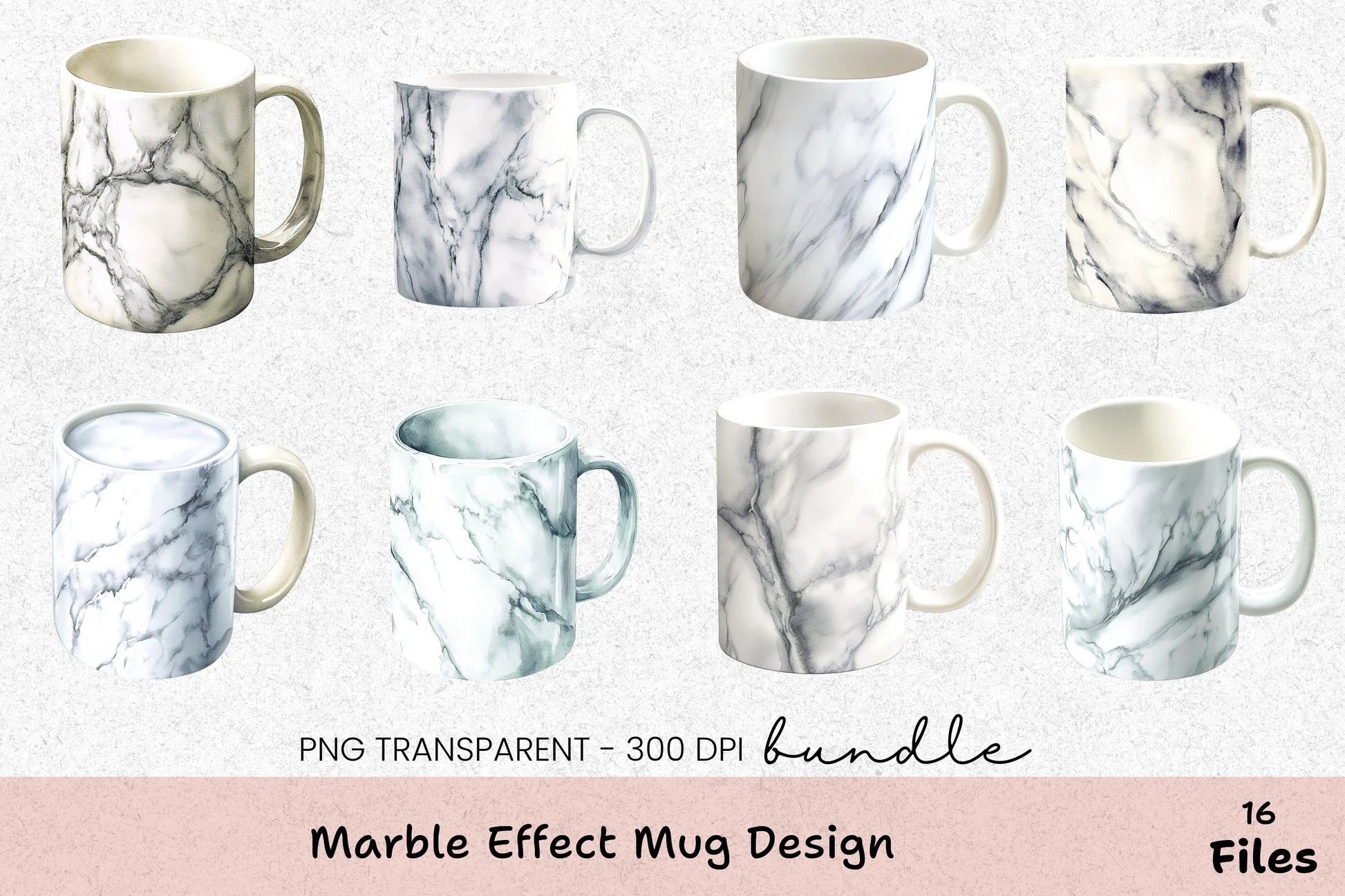 Marble Effect Design Mug Wrap Bundle - CraftNest - Digital Crafting and Art